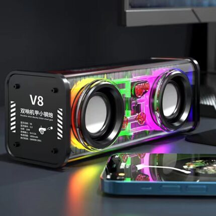 Mecha V8 10W portable Speaker Transparent battery capacity: 1800mAh